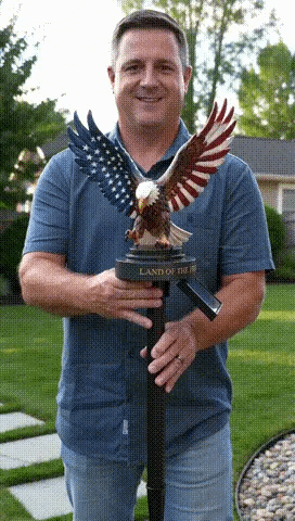🔥LAST DAY 50% OFF – Solar Eagle Garden Light – A Glowing Tribute to American Freedom
