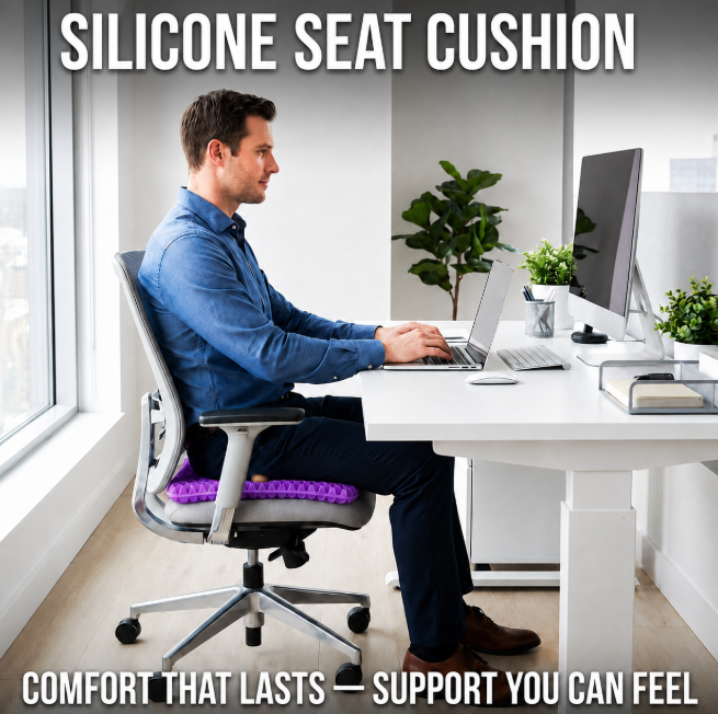 ✨ Ergonomic Silicone Seat Cushion – Relief You Can Feel