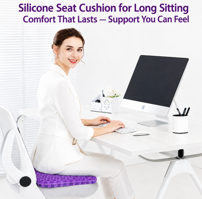 ✨ Ergonomic Silicone Seat Cushion – Relief You Can Feel