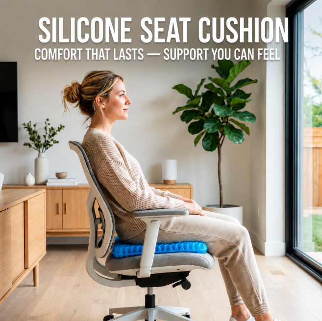 ✨ Ergonomic Silicone Seat Cushion – Relief You Can Feel