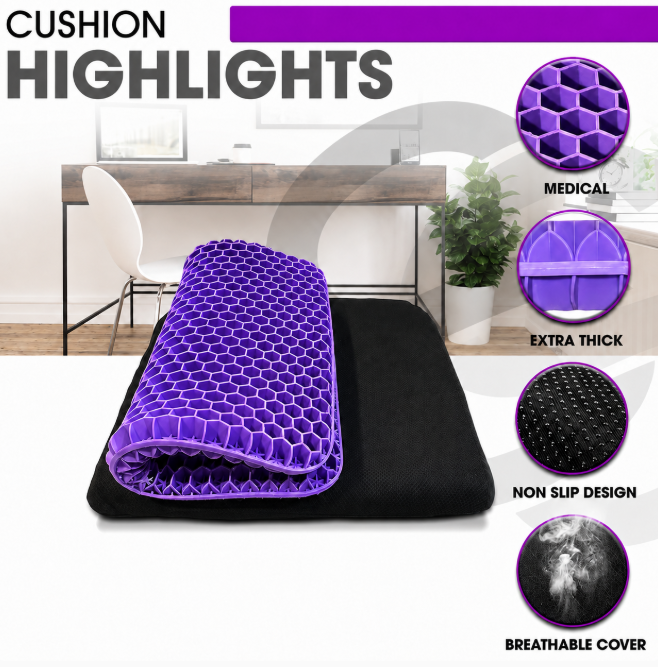 ✨ Ergonomic Silicone Seat Cushion – Relief You Can Feel