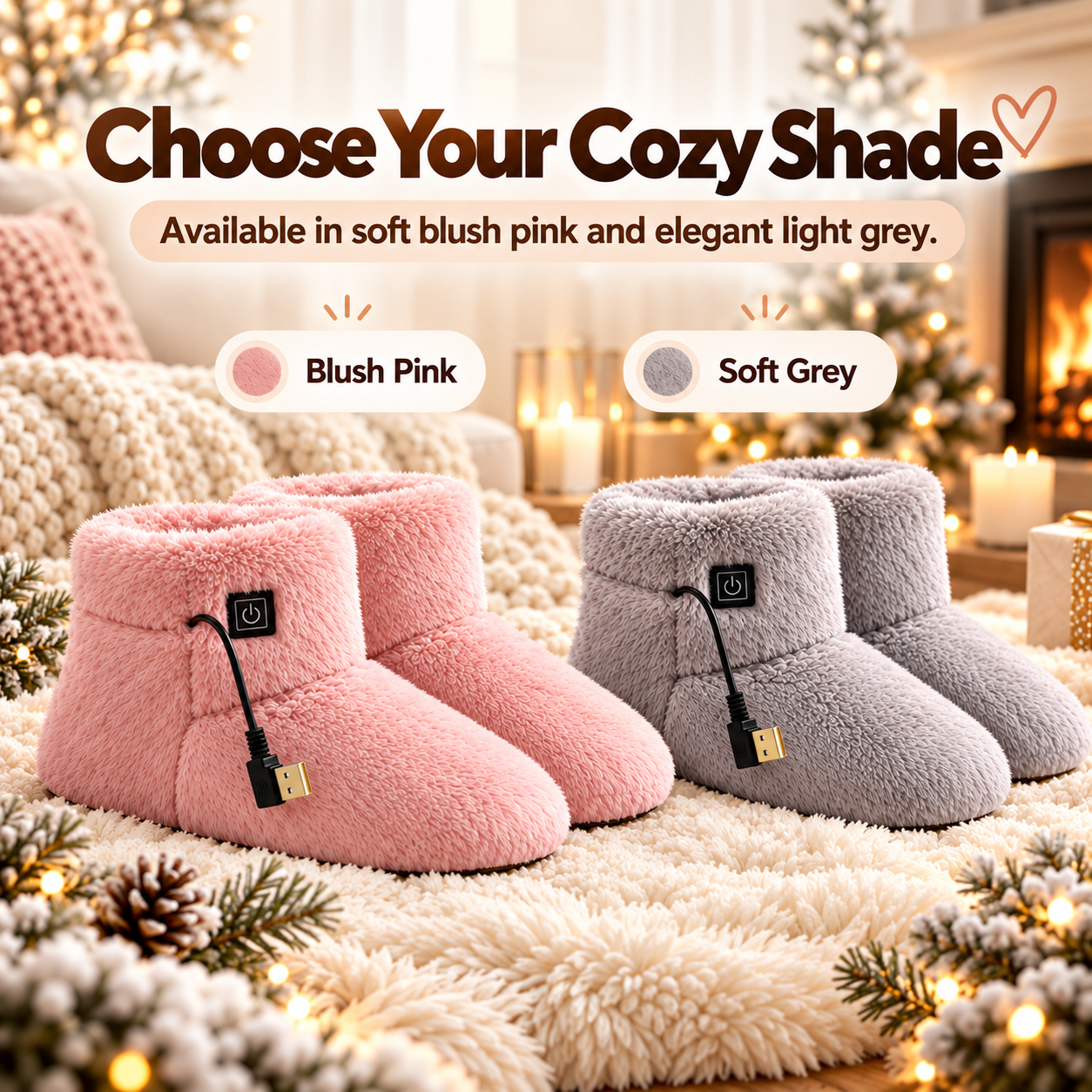 🔥 58% OFF TODAY — Heated Plush Boots | Soft USB-Powered Warmth for Cozy Winter Comfort