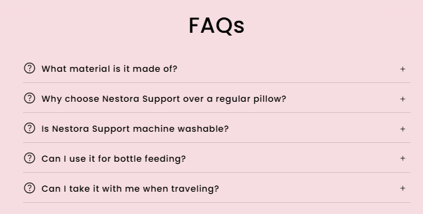 NESTORA Nursing Support Pillow