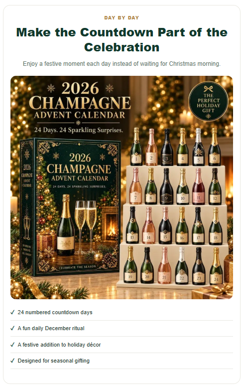 ๐
Best Gift For Christmas - Sale 49 % OFF๐
๐ฅ 24 Champagne Advent Calendar 2026 ๐